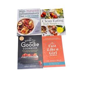 Healthy Cookbook Lot Clean Eating Fasting Journal Diabetic Anti-inflammatory